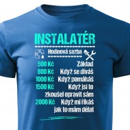 Tričko Instalatér - sazba